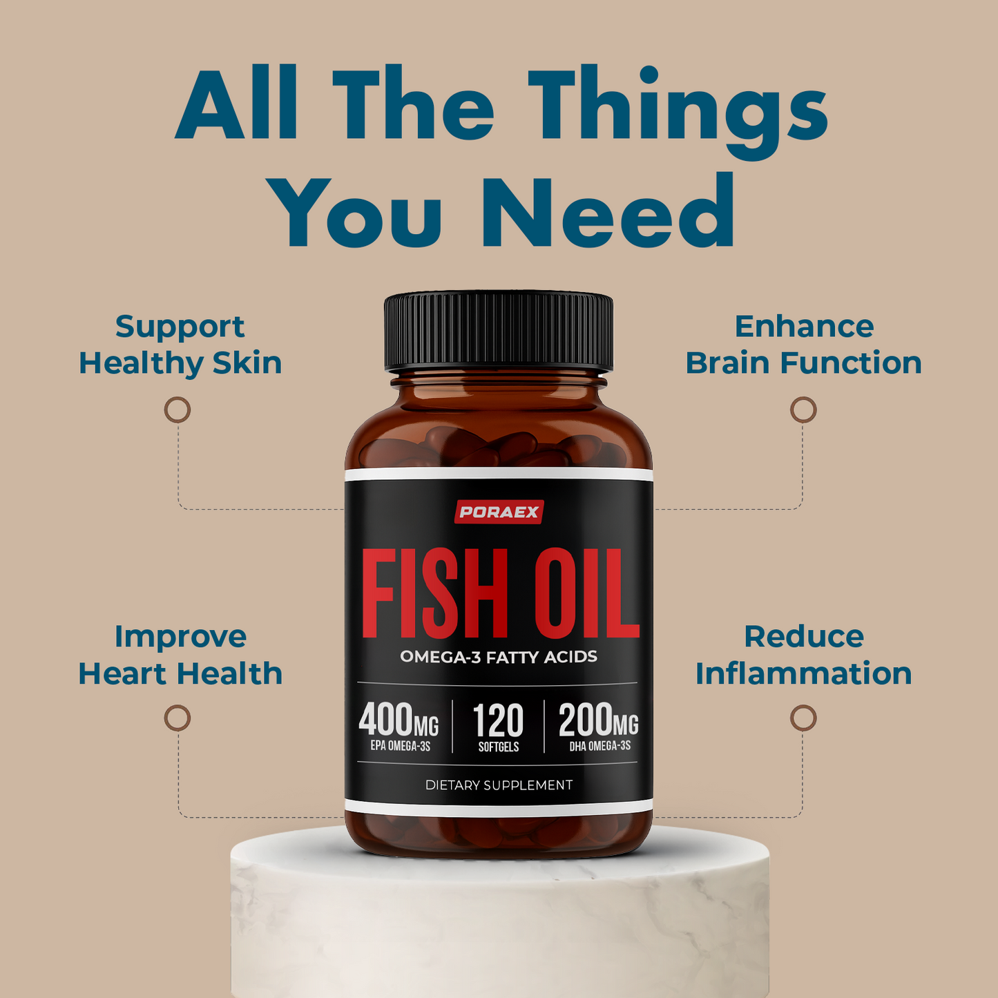 Poraex MTS Fish Oil™ Omega-3 Fatty Acids