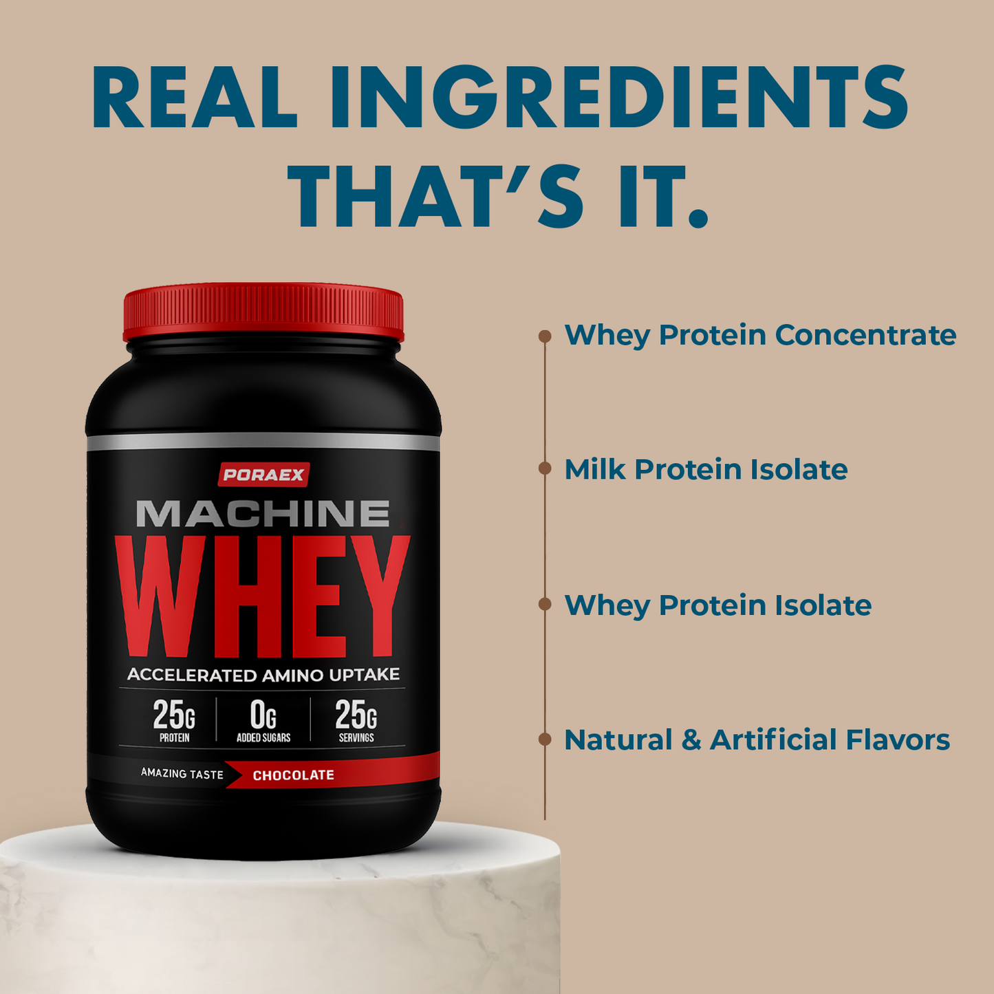 Poraex Machine Whey® Premium Whey Protein Powder
