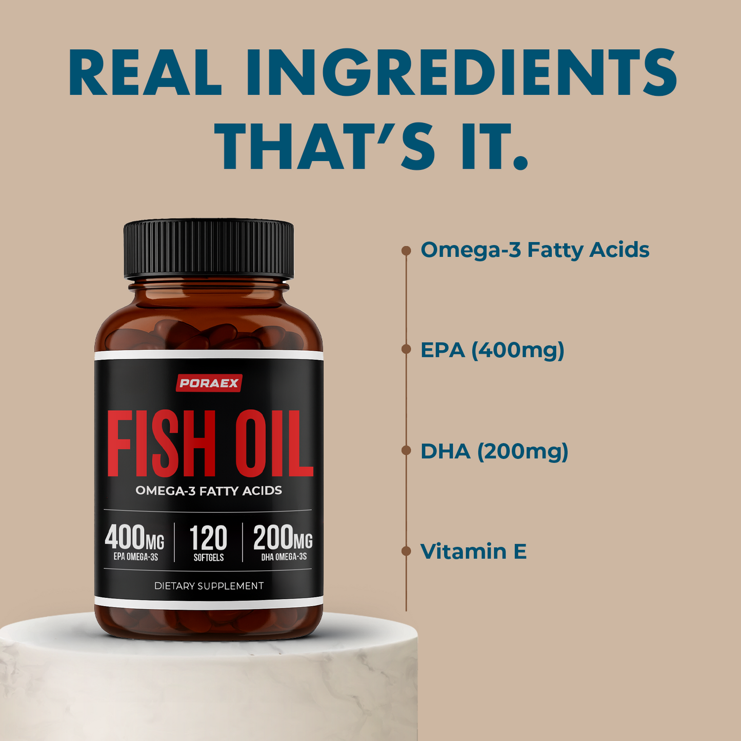 Poraex MTS Fish Oil™ Omega-3 Fatty Acids