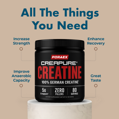 Poraex Creatine Powder (Creapure®) Pure German Creatine