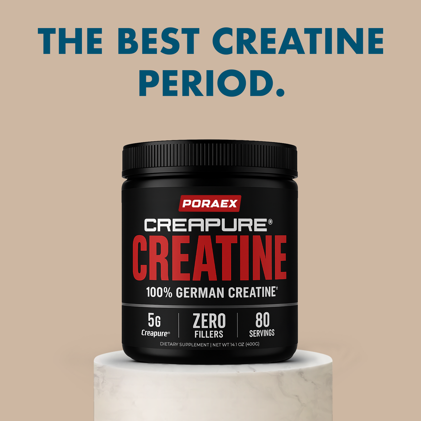Poraex Creatine Powder (Creapure®) Pure German Creatine